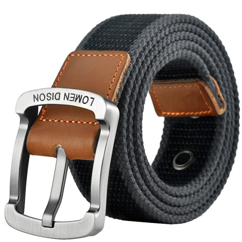 Men's Pin Buckle Alloy Canvas Belt