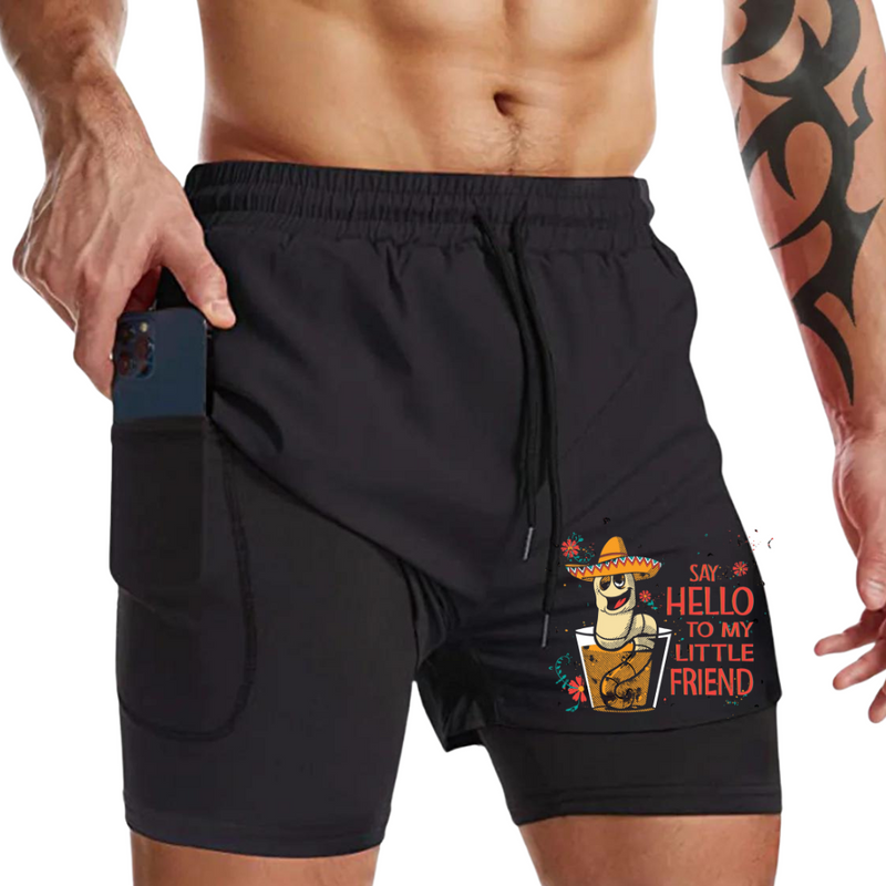 SAY HELLO  QUICKDRY POCKET 2 IN 1 7'' INSEAM RUNNING SHORTS