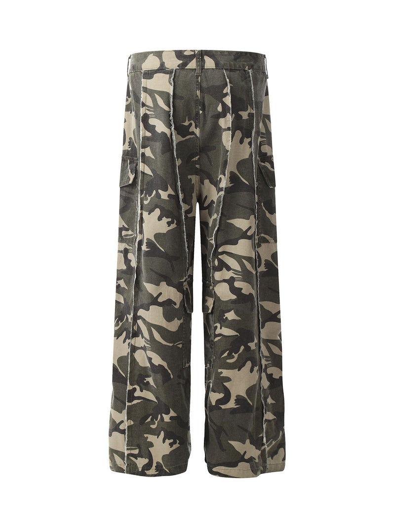 Camouflage Multi Pocket Patched Cargo Pants