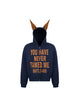 Mottled Letter Graphic Hooded Sweatshirt