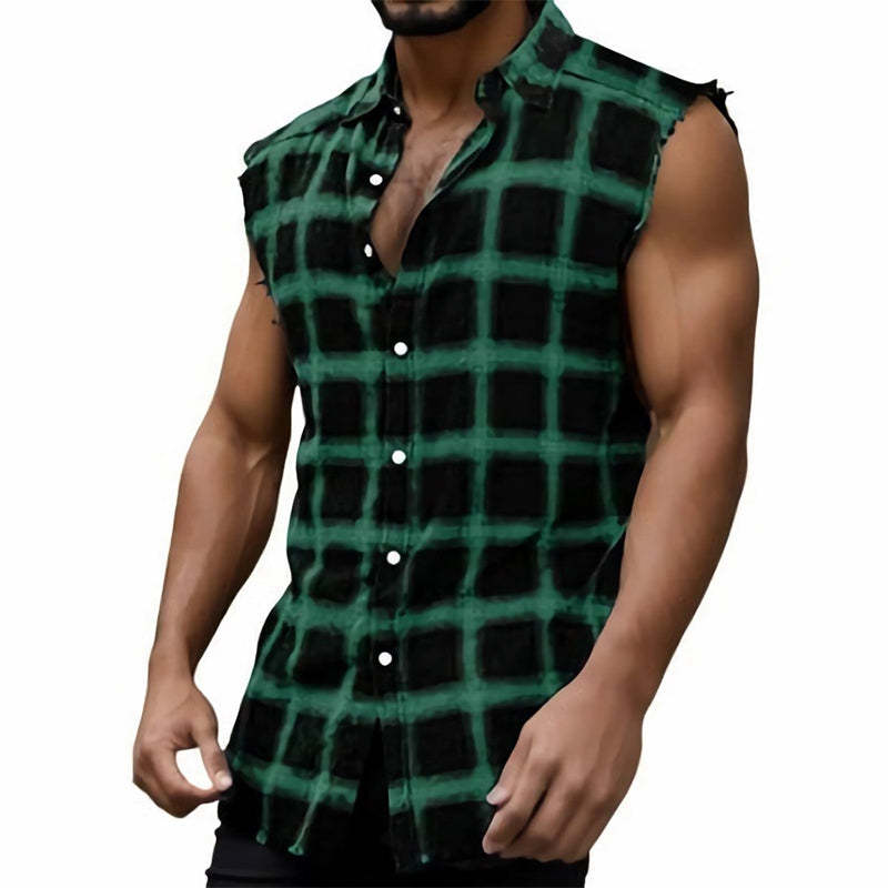 Hautfreundliche, atmungsaktive Weste mit Retro-Print für Herren