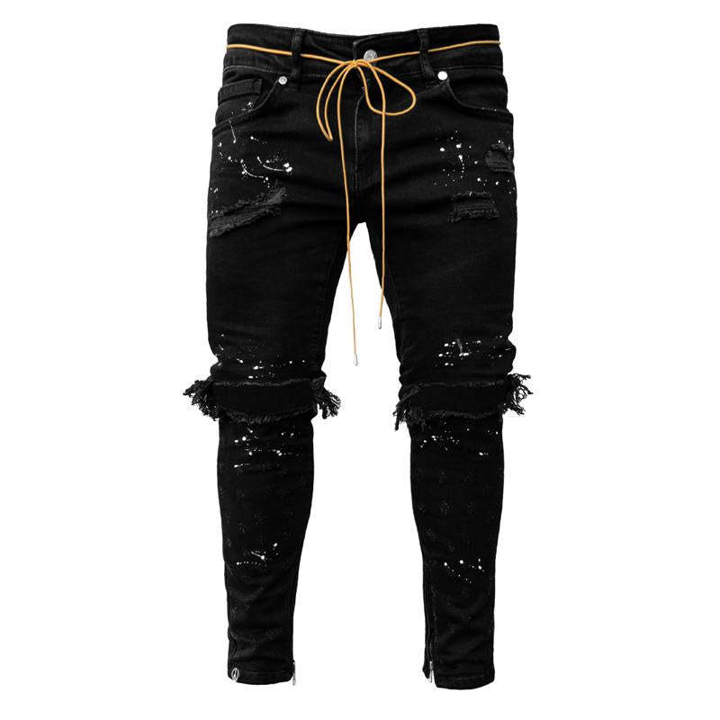 Zerrissene Slim-Fit-Skinny-Jeans für Herren