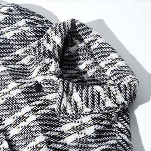 Einreihige Herrenjacke mit gemischtem Revers