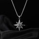 Vintage Casual Octagonal Star Cross Necklace