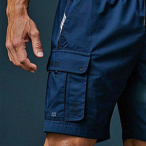 Pantalones cortos deportivos reflectantes que absorben la humedad para hombre