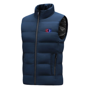 HEISSE WESTE, INTELLIGENTES DOPPELKONTROLLMODELL MIT NEUN ZONEN UND USB-LADEMODELL FÜR MÄNNER UND FRAUEN, WINTERJACKE AUS BAUMWOLLE MIT KONSTANTER TEMPERATUR, HEIZWESTE MIT DOPPELSCHALTER