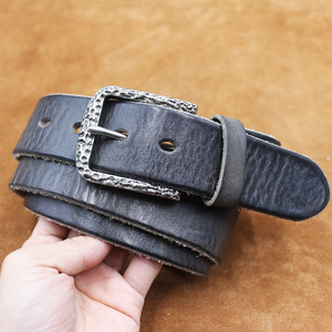 Men's Vintage Distressed Top Layer Pure Cowhide Leather Belt