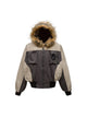 Patchwork Embroidered Fur Hooded Jacket