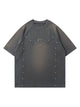 Vintage Washed Stitching Rivets T-shirt