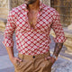 Men's Summer Brightly Printed Casual Long Sleeve Shirt