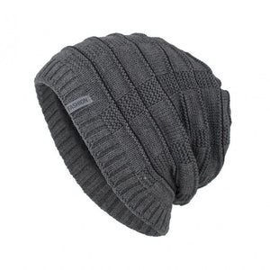 Men's Vintage Plush Lined Warm Knitted Hat