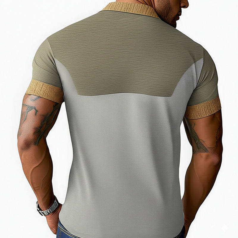 Men's Summer Skin Friendly And Comfortable Polo T-Shirt MTA2895C3U
