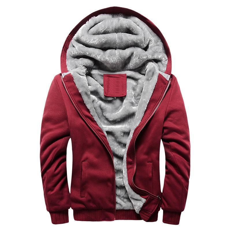 Men's Casual Fleece Hooded Jacket