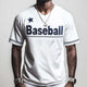 Herren-T-Shirt mit Rundhalsausschnitt und kurzen Ärmeln im Retro-Stil und Baseball-Print
