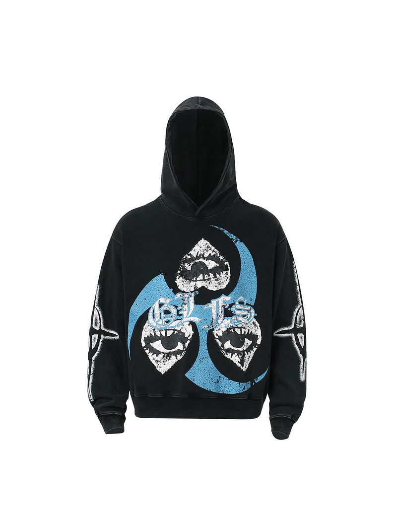 Triple Eye Graphic Hoodies