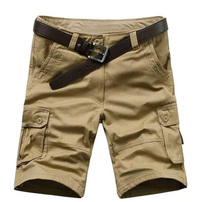 THIN AND MULTI POCKET WORKWEAR CARGO SHORTS