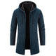Men's Fleece Chenille Solid Color Knitted Cardigan
