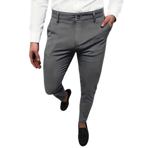 Pantalones de traje de mezcla de colores sólidos para hombre 