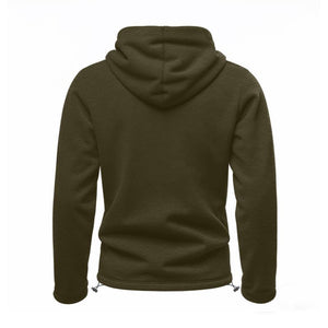 Sudadera con capucha de manga larga de polar para exteriores informal para hombre