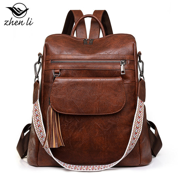 SHOULDER BAG FOR WOMEN, LARGE CAPACITY RETRO DUAL-PURPOSE SINGLE SHOULDER CROSSBODY BAG, CASUAL WOMEN'S BACKPACK