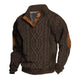 Suéter vintage de punto con cuello alto para hombre