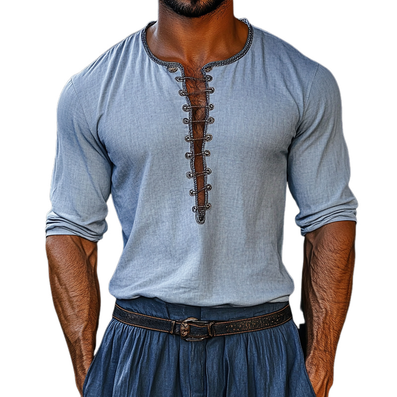 Lässiges Herren-T-Shirt mit Rundhalsausschnitt und kurzen Ärmeln