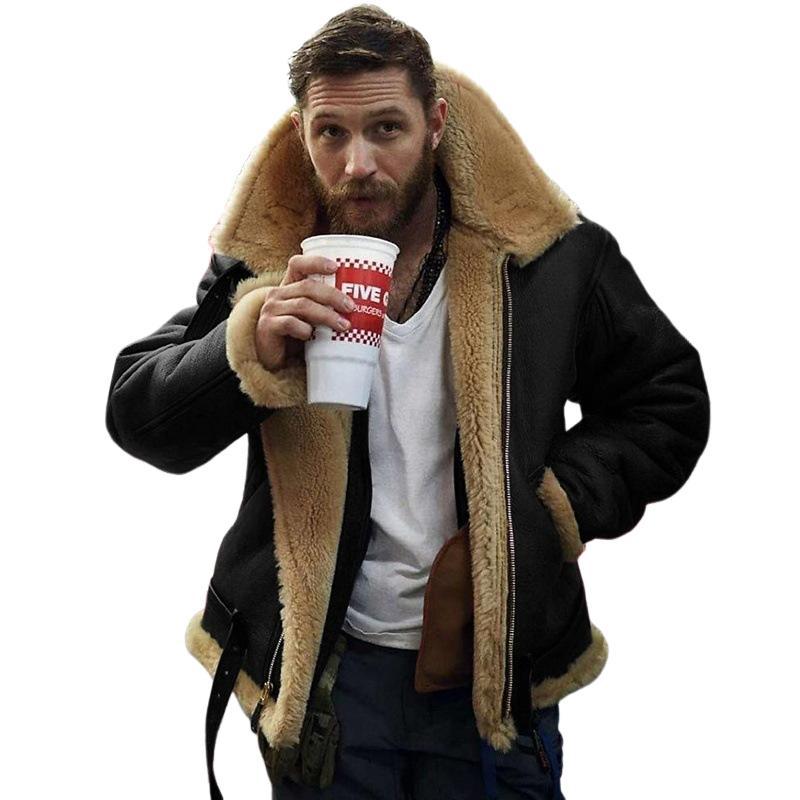 Men's Fur Mid-length Thickened Jacket