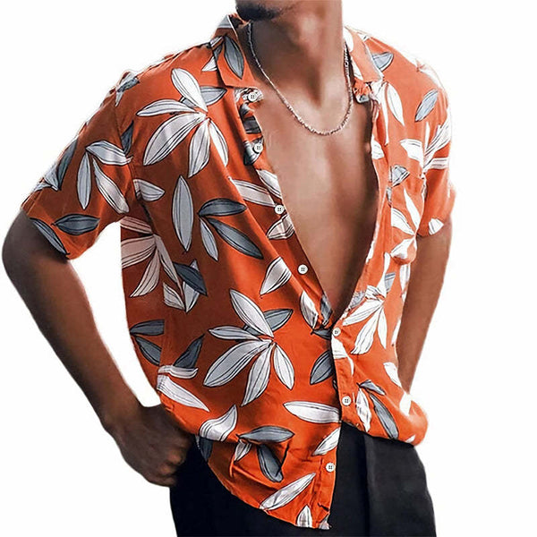 Camisa casual estampada de primavera y verano para hombre