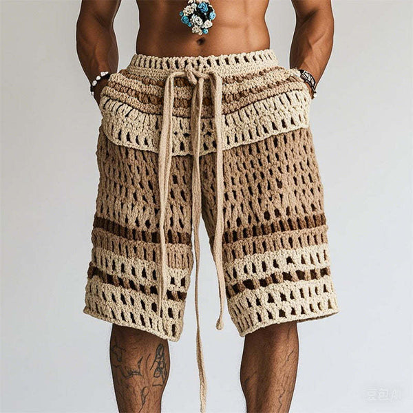 Shorts de playa trenzados para hombre