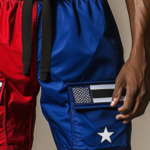 Men's Spring Fashion Contrast Color Sports Casual Shorts