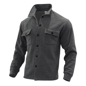 Men's Solid Color Lapel Single Breasted Jacket