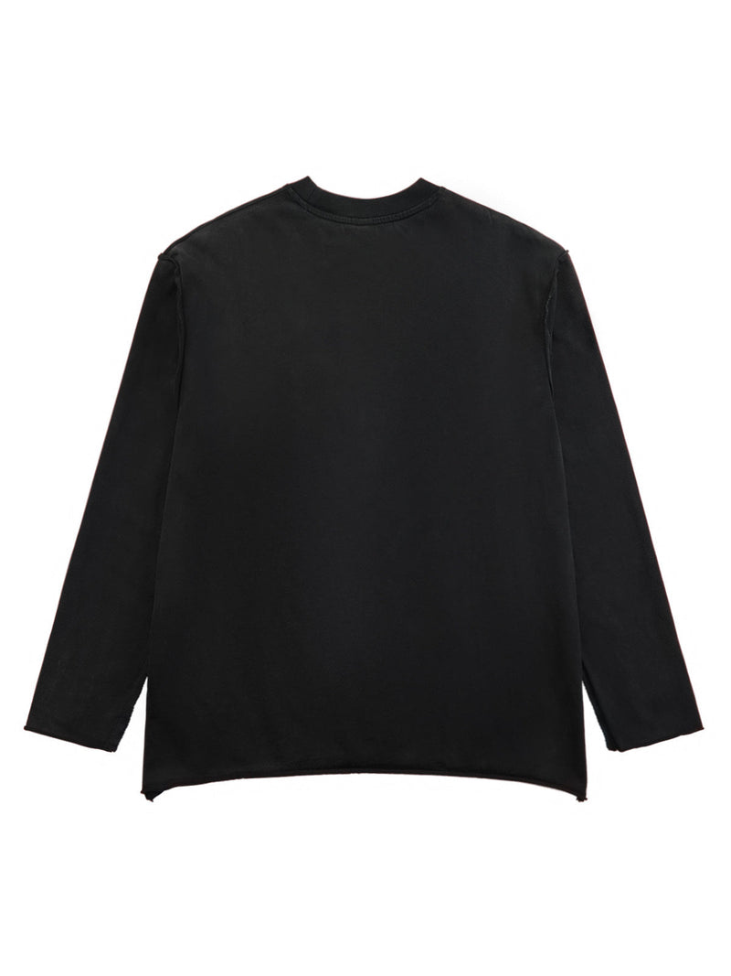 Washed Edge Long Sleeve T-shirt