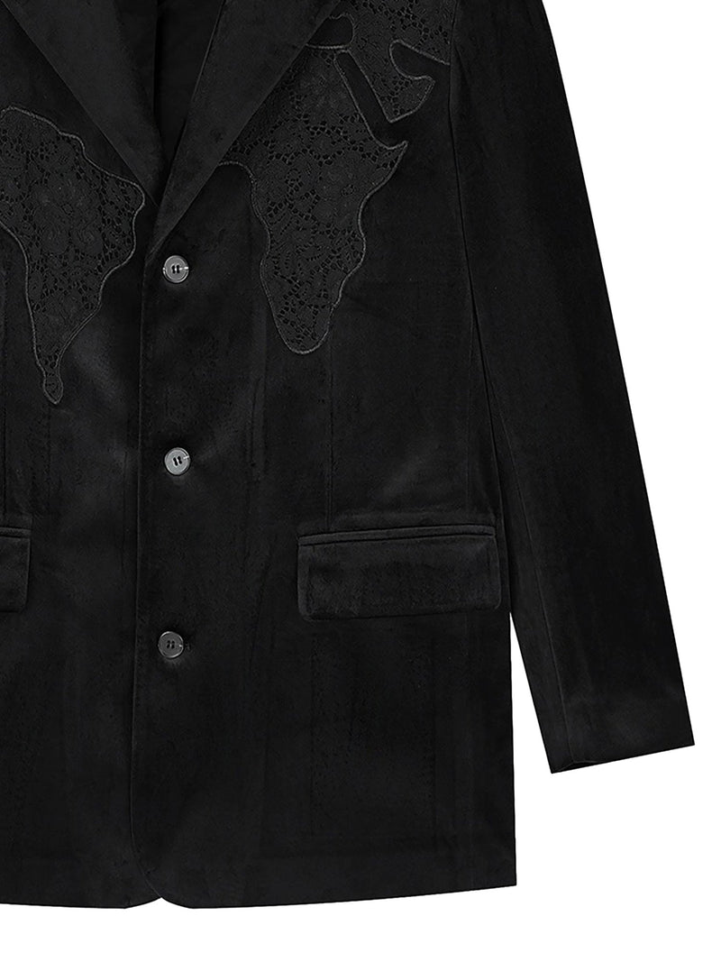 Lace Map Logo Velvet Suit