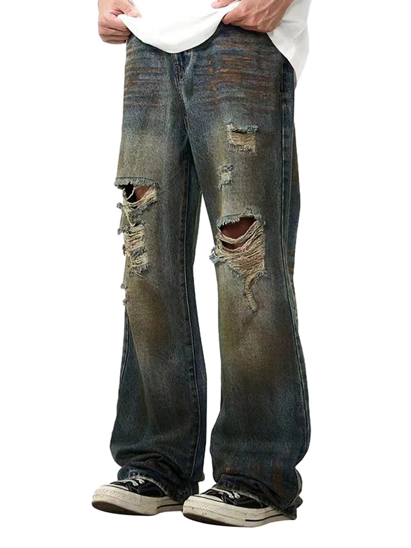 Ripped Flared Bootcut Jeans