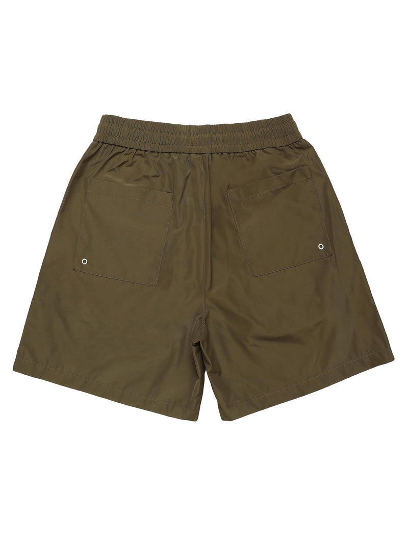 Pantalones cortos multibolsillos personalizados con diseño de patchwork urbano 