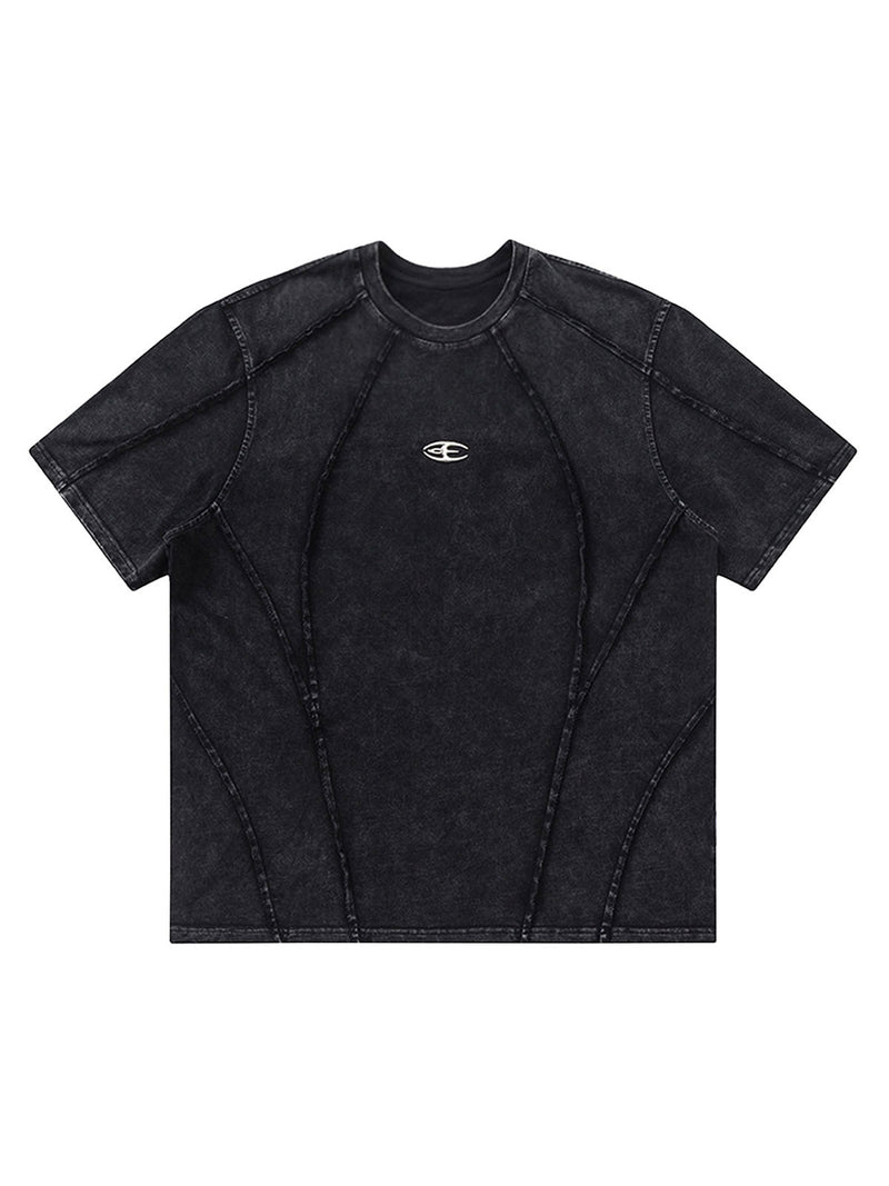 Split Raw Edge Short Sleeve T-shirt