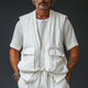 Chaleco de trabajo sencillo de color liso para hombre, de moda de primavera