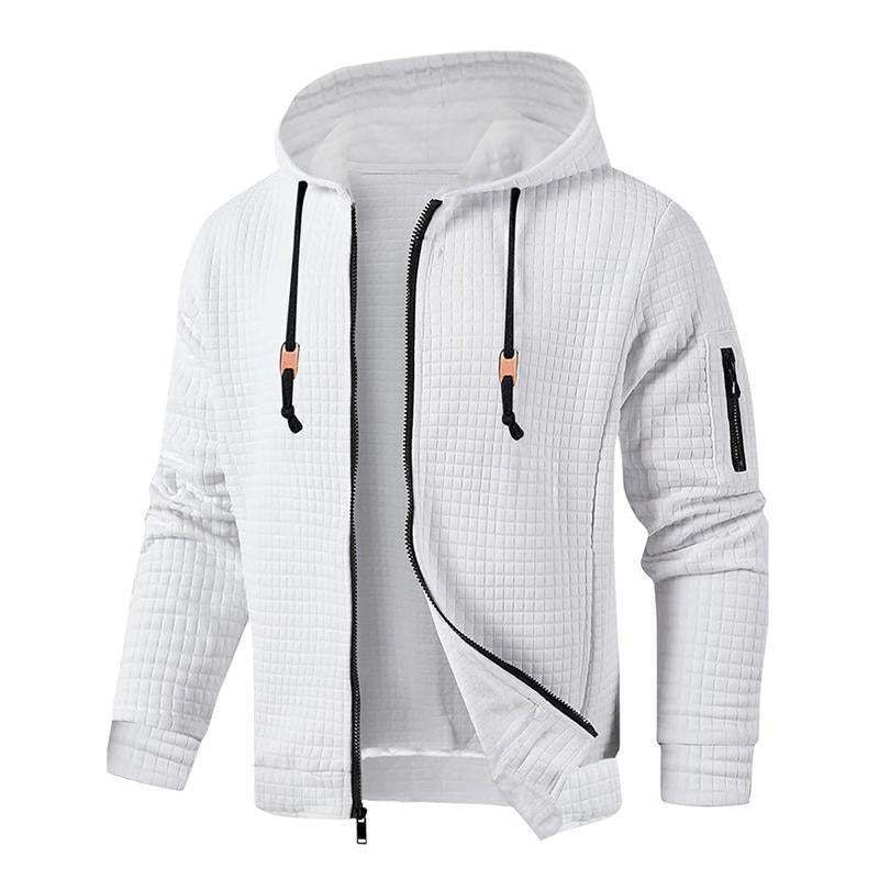 Men's Waffle Sport Hooded Jacket
