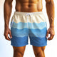 Men's Fashion Wave Striped Casual Sports Shorts