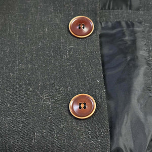 Blazer informal de lino con solapa con muesca y botonadura sencilla y corte entallado para hombre