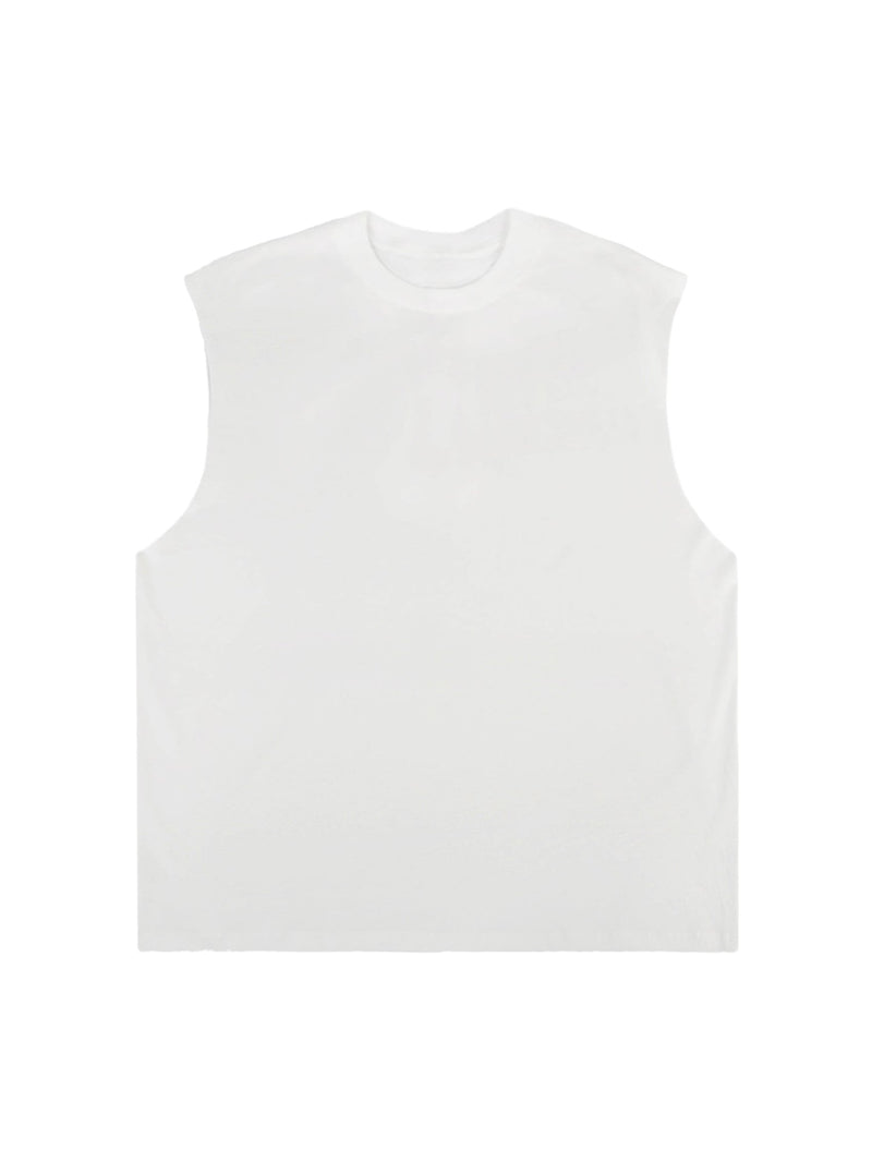 Schwere ärmellose Unisex-Weste aus Baumwolle im Vintage-Stil 