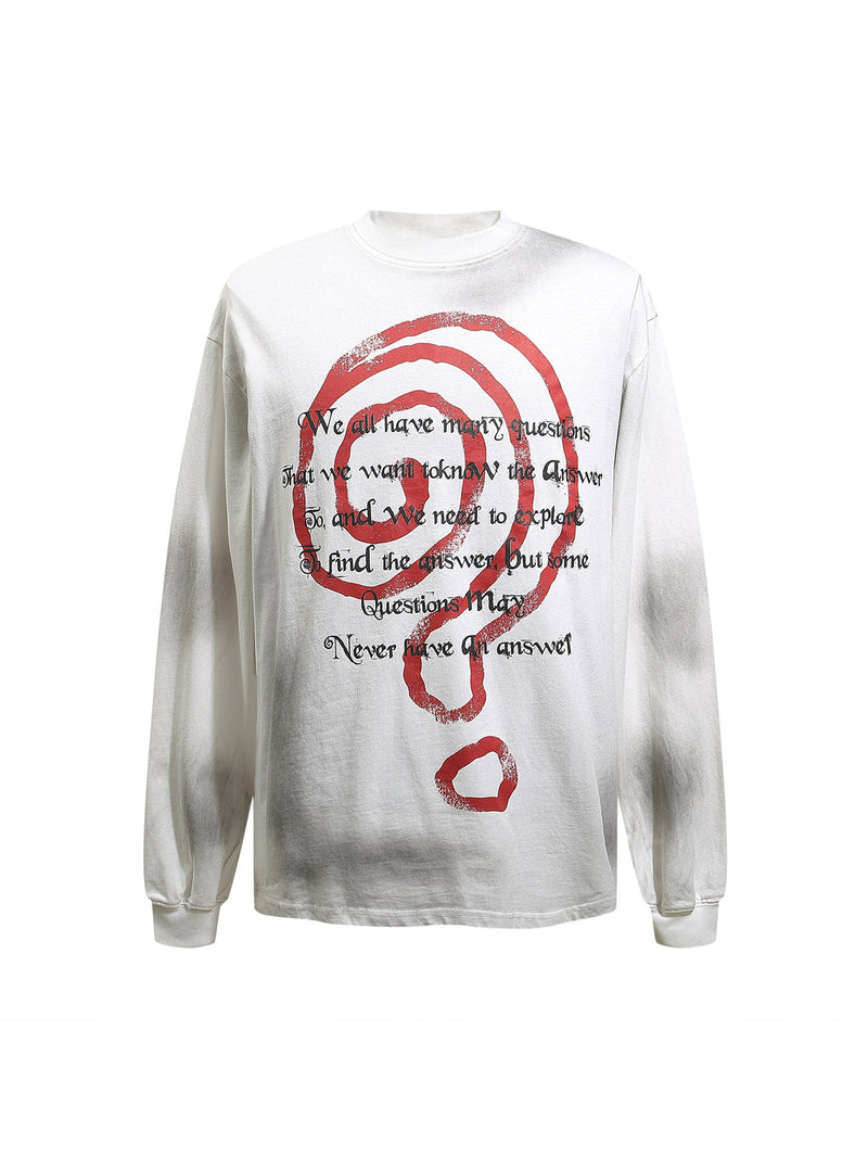 Spray Long Sleeve Street Hip-Hop T-shirt