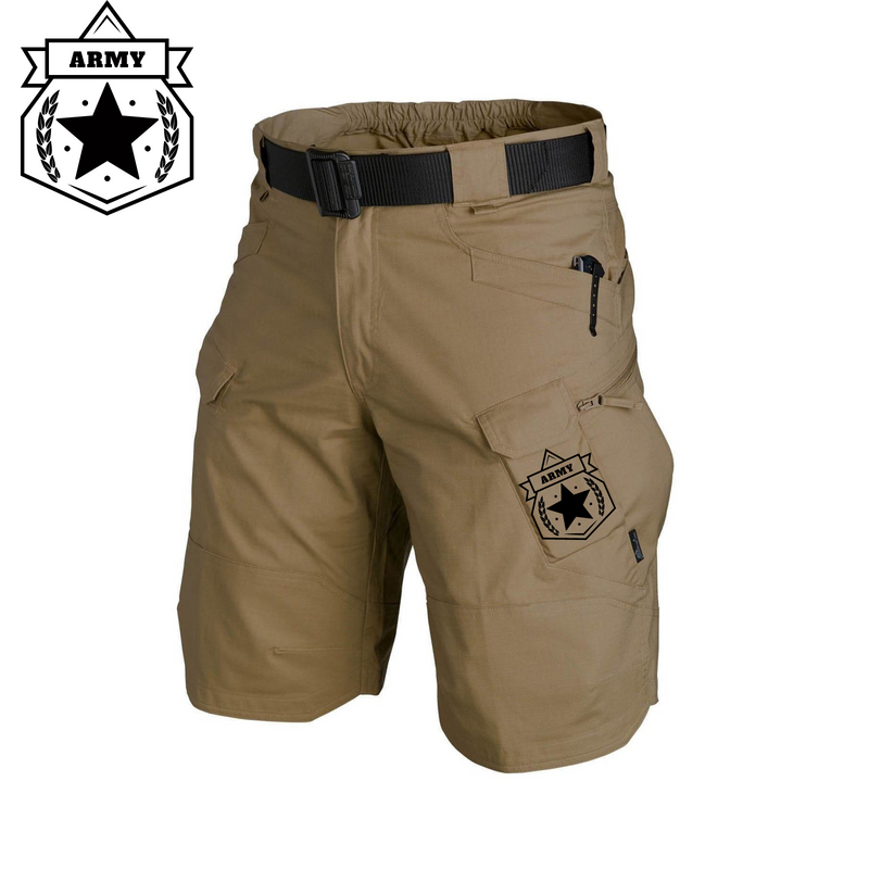 AMRY TACTICAL MULTI POCKETS 11'' INSEAM PERFORMANCE CARGO SHORTS WITH BUCKLE BELT