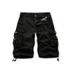 (SIZE US 30-48)BUTTON AND ZIPPER MULTI DIMENSIONAL POCKETS 11'' INSEAM CARGO SHORTS