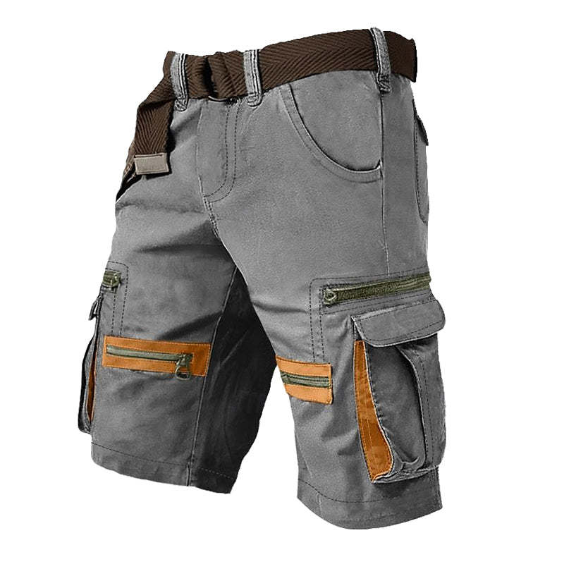 Pantalones cortos cargo multibolsillos para actividades al aire libre para hombre