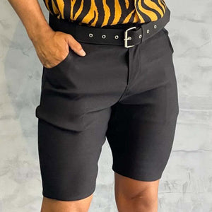 Men's Retro Casual Solid Color Slim Shorts