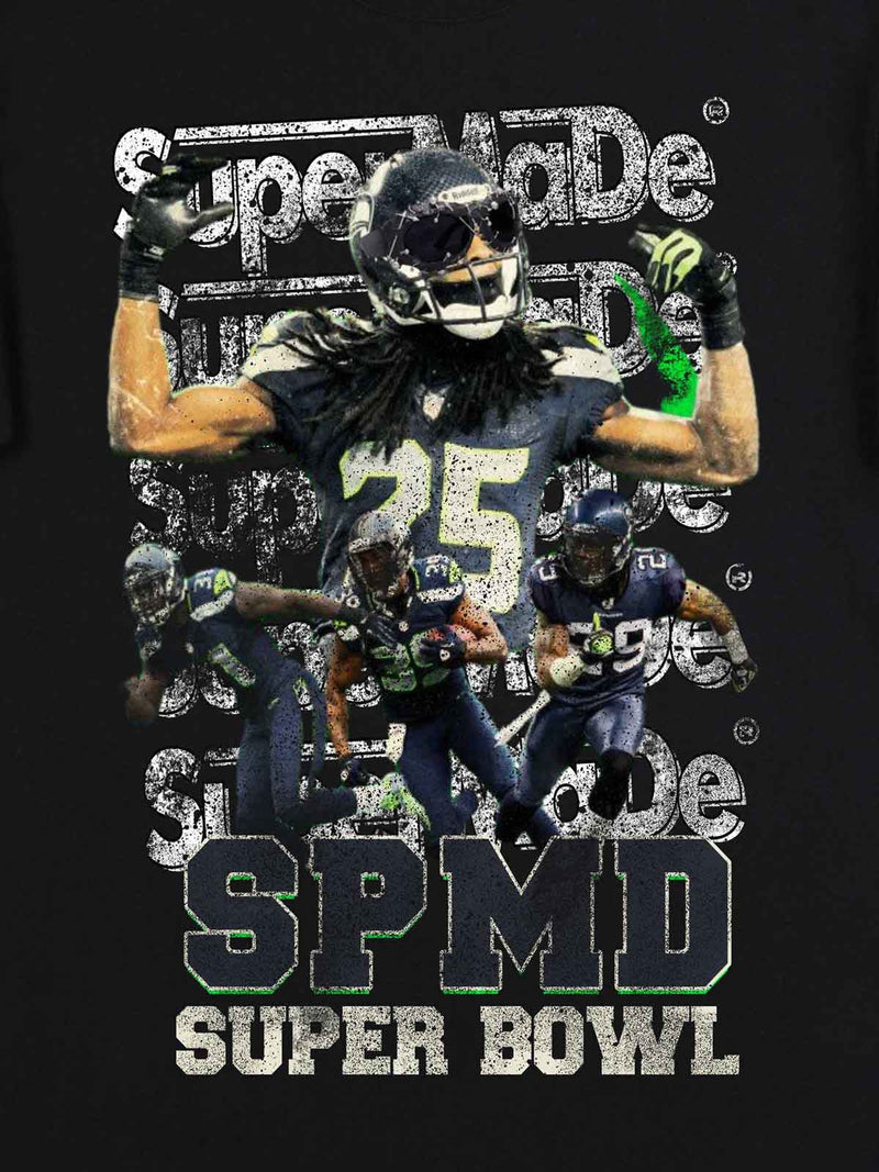 Super Bowl Football Print T-shirt