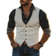 Chaleco de gamuza ajustado estilo retro occidental de moda de primavera para hombre