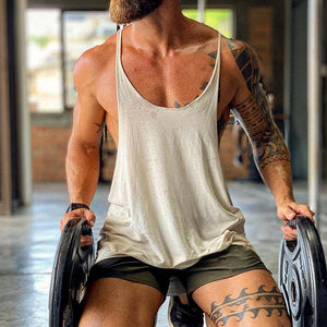 Lässige Fitness-Tanktops aus Baumwolle für Herren 