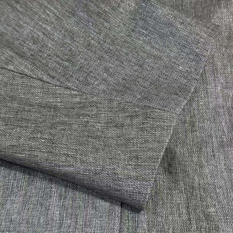 Men's Casual Cotton Linen Notch Lapel Single-breasted Slim-fit Blazer